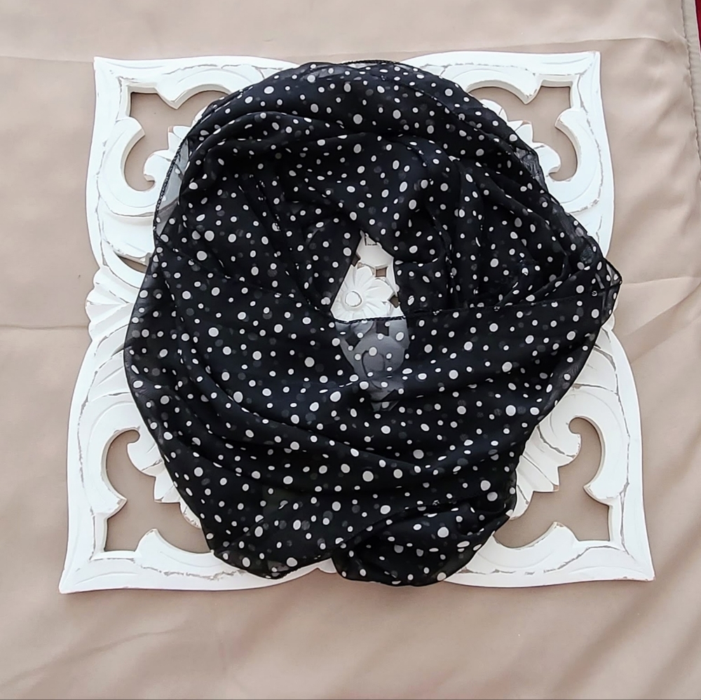 Polka Dot Infinity Scarf